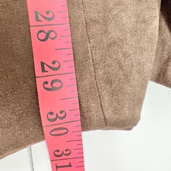 Christopher & Banks Brown Faux Suede A-Line Skirt Size 10 Machine Wash - Picture 6 of 7